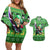 Roronoa Zoro - One Piece Couples Matching Off Shoulder Short Dress and Hawaiian Shirt Anime Mix Christmas Style