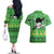 Roronoa Zoro - One Piece Couples Matching Off The Shoulder Long Sleeve Dress and Hawaiian Shirt Anime Mix Christmas Style