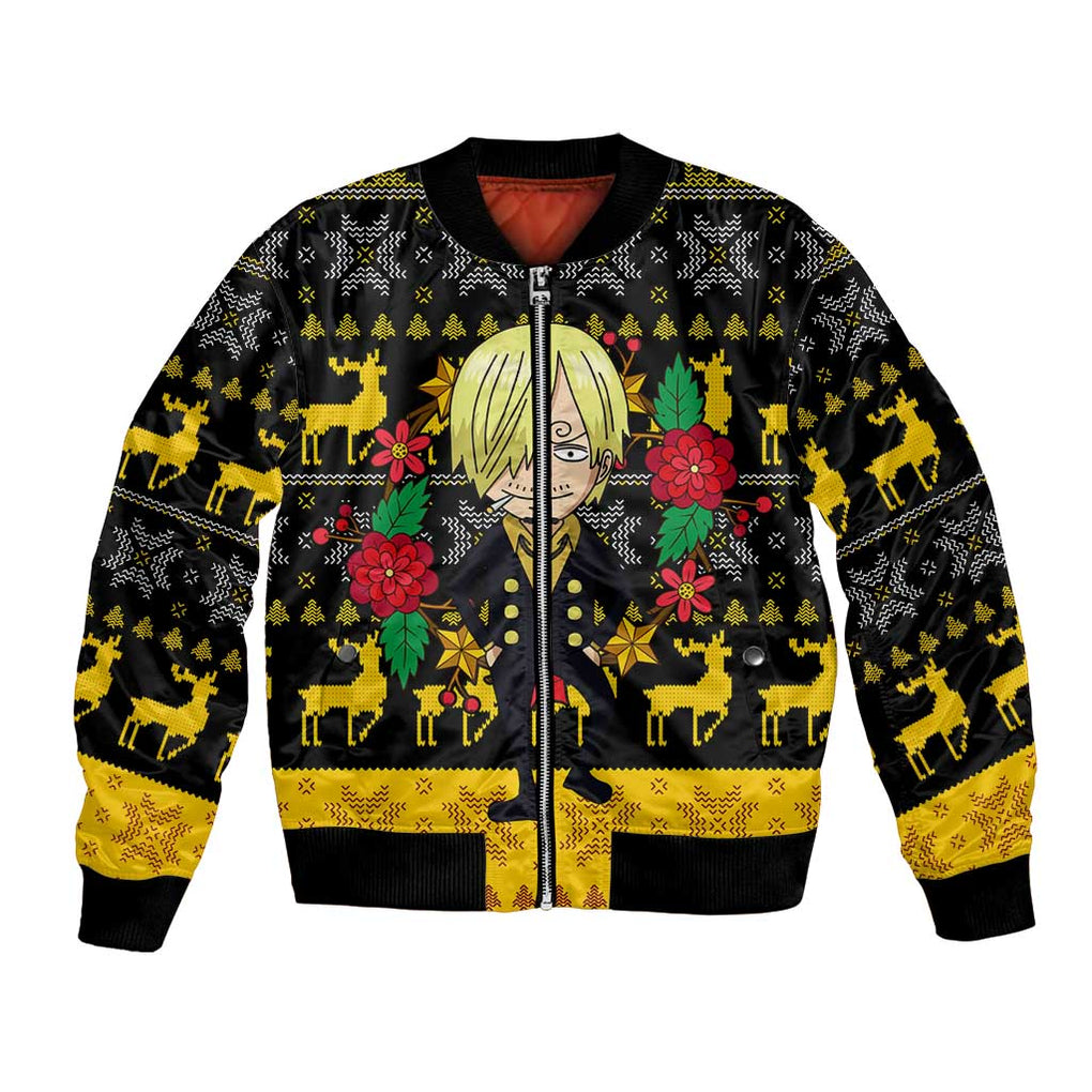 Sanji - One Piece Bomber Jacket Anime Mix Christmas Style