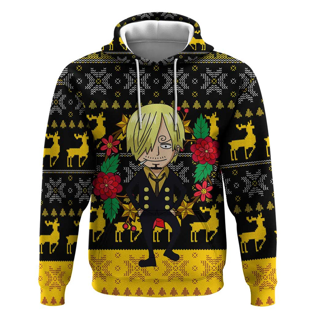 Sanji - One Piece Hoodie Anime Mix Christmas Style