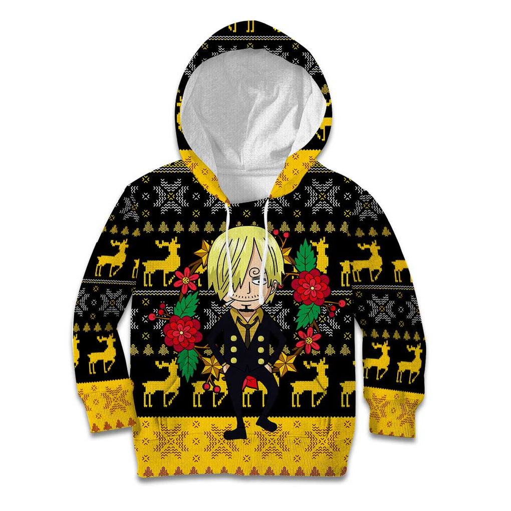 Sanji - One Piece Kid Hoodie Anime Mix Christmas Style