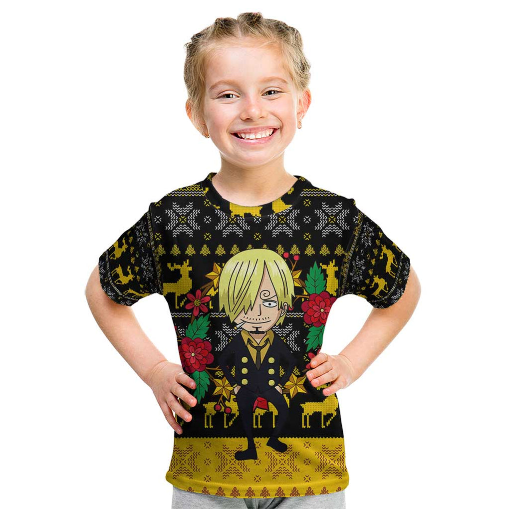 Sanji - One Piece Kid T Shirt Anime Mix Christmas Style