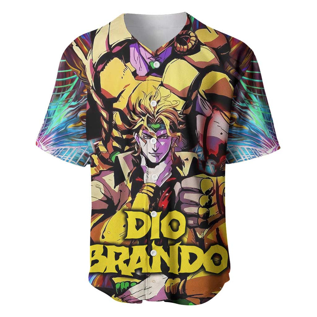 Trippy Dio Brando JoJo’s Bizarre Adventure Baseball Jersey Anime Style