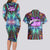 Trippy Dio Brando JoJo’s Bizarre Adventure Couples Matching Long Sleeve Bodycon Dress and Hawaiian Shirt Anime Style