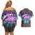 Trippy Dio Brando JoJo’s Bizarre Adventure Couples Matching Off Shoulder Short Dress and Hawaiian Shirt Anime Style