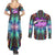 Trippy Dio Brando JoJo’s Bizarre Adventure Couples Matching Summer Maxi Dress and Long Sleeve Button Shirt Anime Style