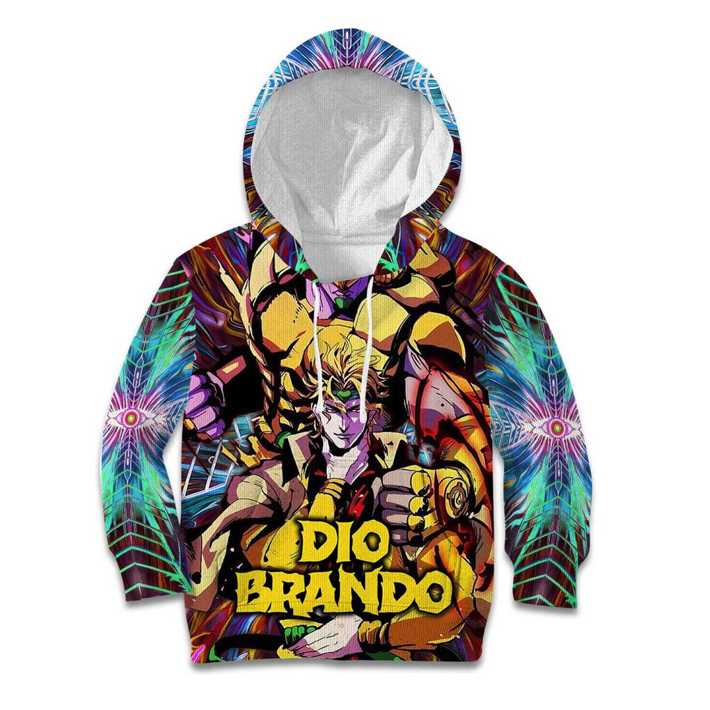 Trippy Dio Brando JoJo’s Bizarre Adventure Kid Hoodie Anime Style