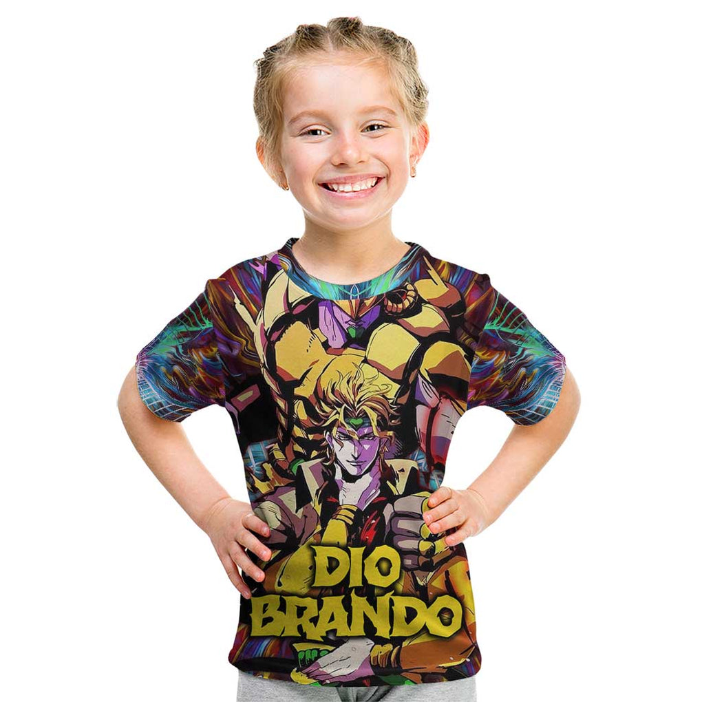 Trippy Dio Brando JoJo’s Bizarre Adventure Kid T Shirt Anime Style