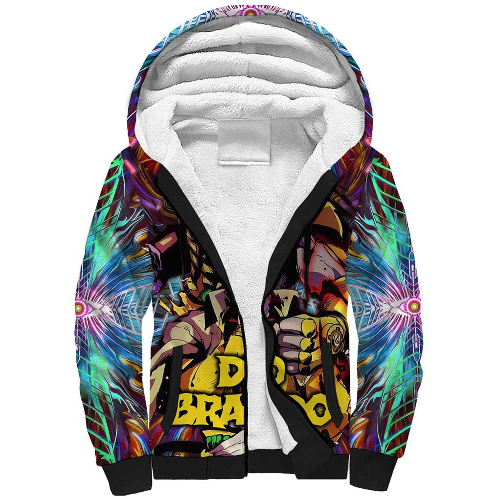 Trippy Dio Brando JoJo’s Bizarre Adventure Sherpa Hoodie Anime Style