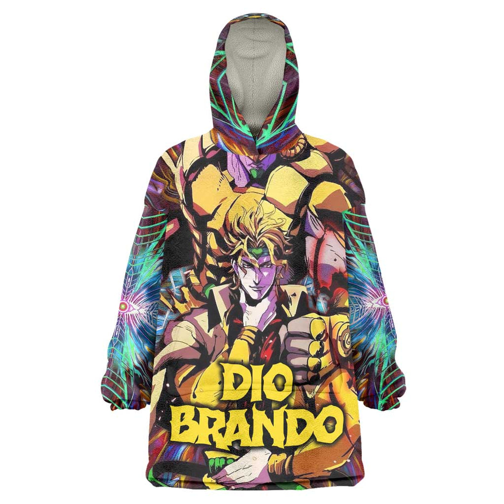 Trippy Dio Brando JoJo’s Bizarre Adventure Wearable Blanket Hoodie Anime Style