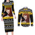 Dio Brando - JoJo’s Bizarre Adventure Couples Matching Long Sleeve Bodycon Dress and Long Sleeve Button Shirt Anime Mix Christmas Style