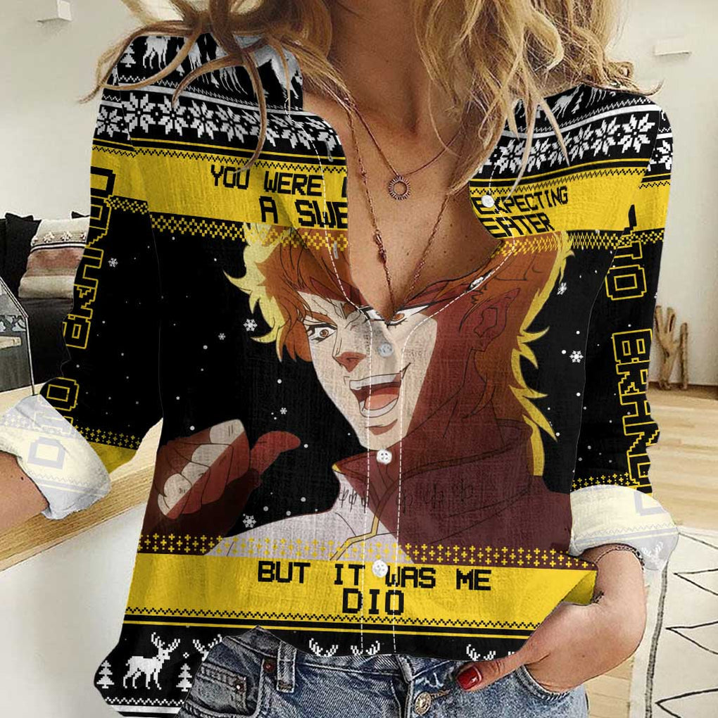 Dio Brando - JoJo’s Bizarre Adventure Women Casual Shirt Anime Mix Christmas Style