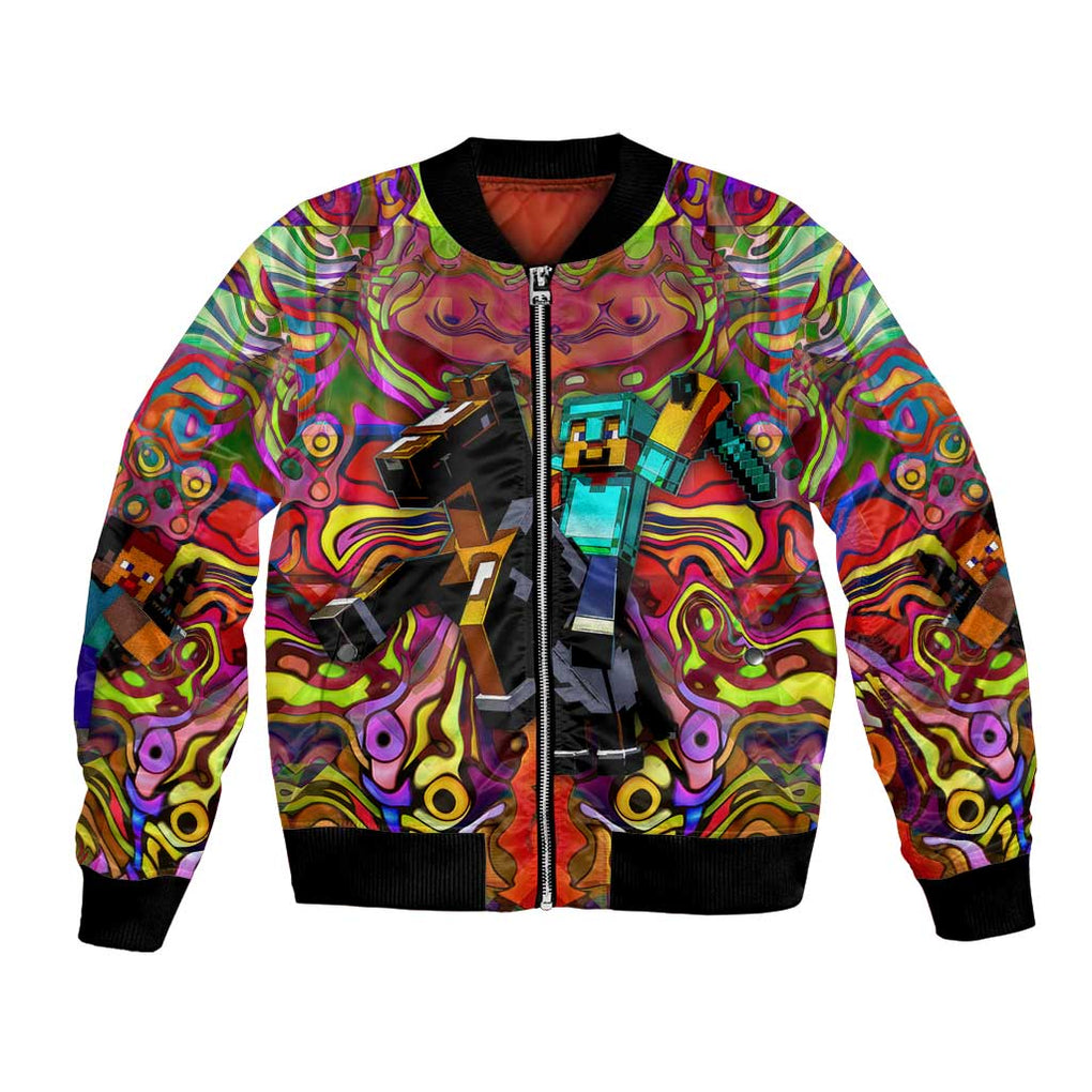 Trippy Minecraft Bomber Jacket Trippy Style