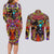 Trippy Minecraft Couples Matching Long Sleeve Bodycon Dress and Long Sleeve Button Shirt Trippy Style