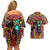 Trippy Minecraft Couples Matching Off Shoulder Short Dress and Hawaiian Shirt Trippy Style