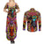 Trippy Minecraft Couples Matching Summer Maxi Dress and Long Sleeve Button Shirt Trippy Style