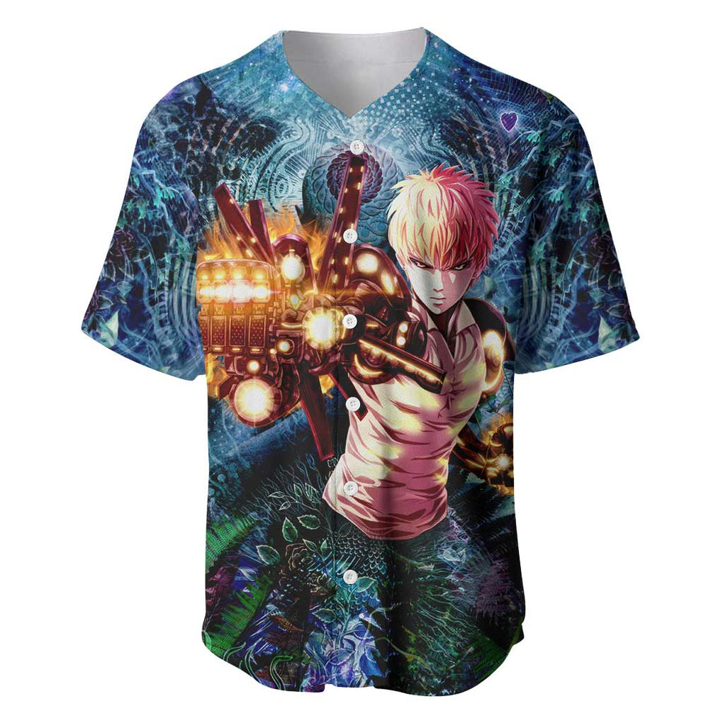 Trippy Genos One Punch Man Baseball Jersey Trippy Mix Anime Style