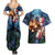 Trippy Genos One Punch Man Couples Matching Summer Maxi Dress and Hawaiian Shirt Trippy Mix Anime Style