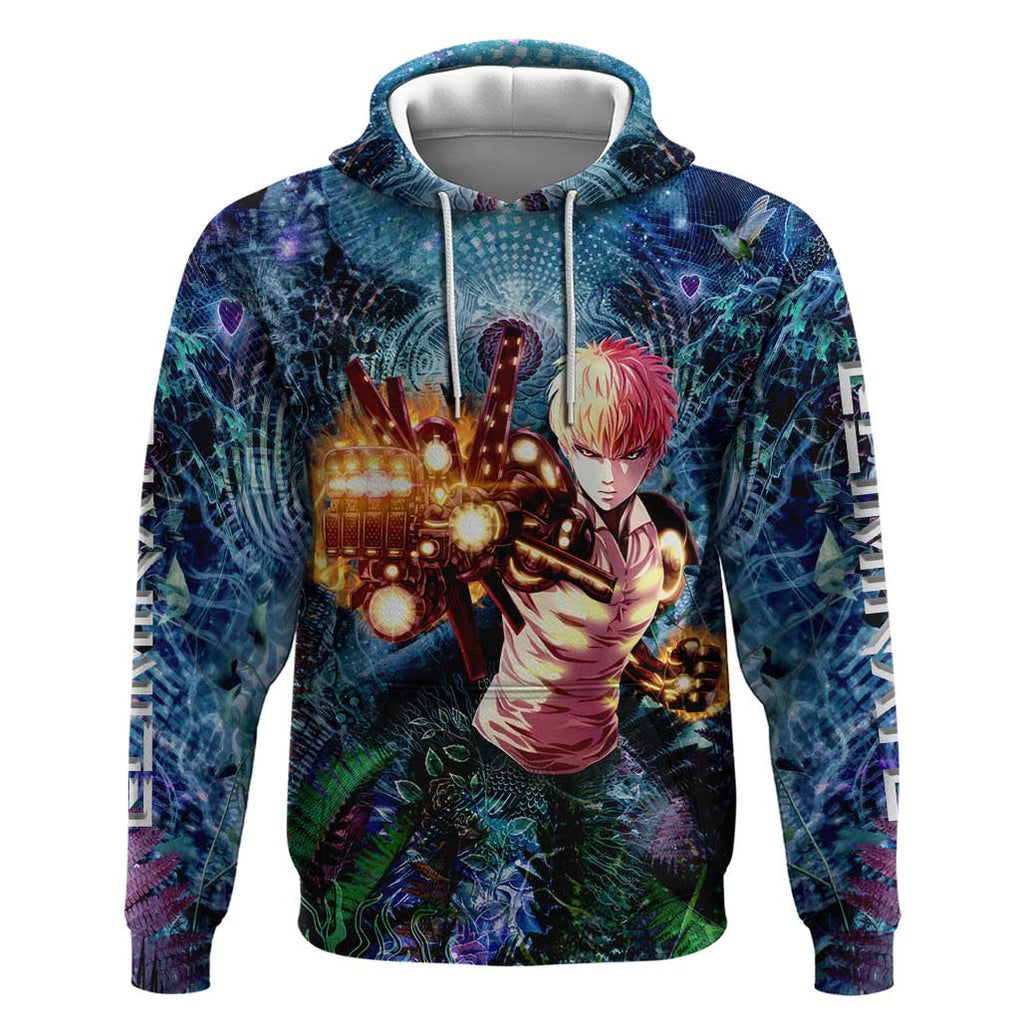 Trippy Genos One Punch Man Hoodie Trippy Mix Anime Style