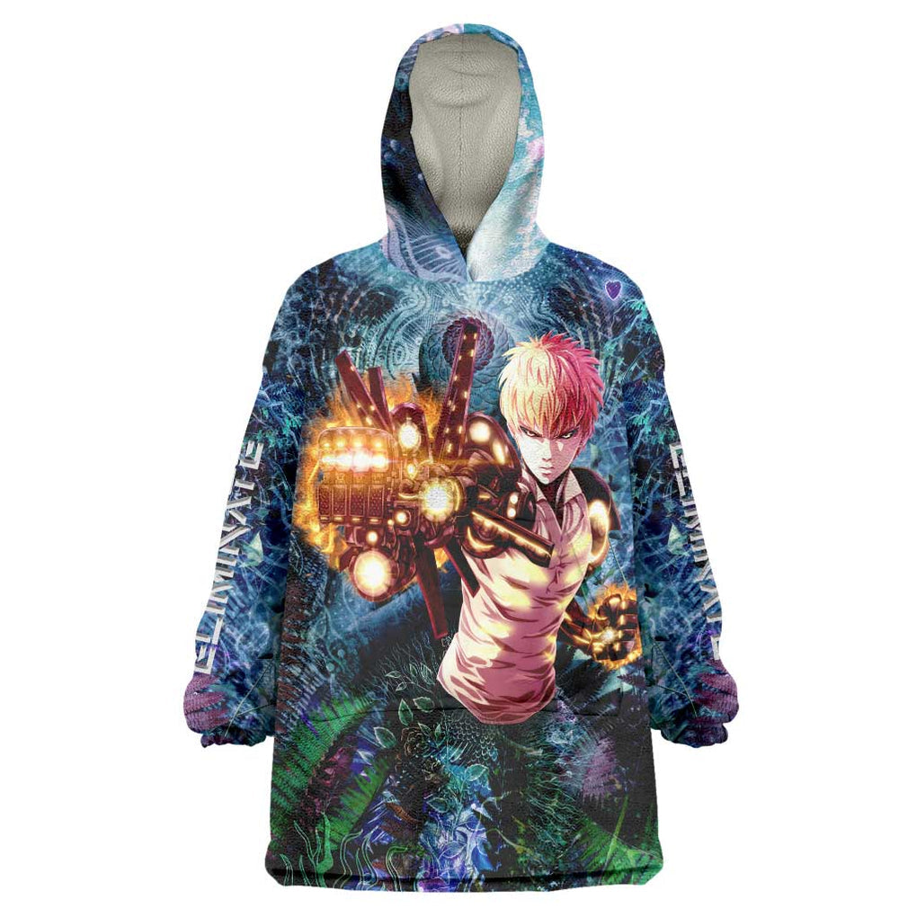 Trippy Genos One Punch Man Wearable Blanket Hoodie Trippy Mix Anime Style