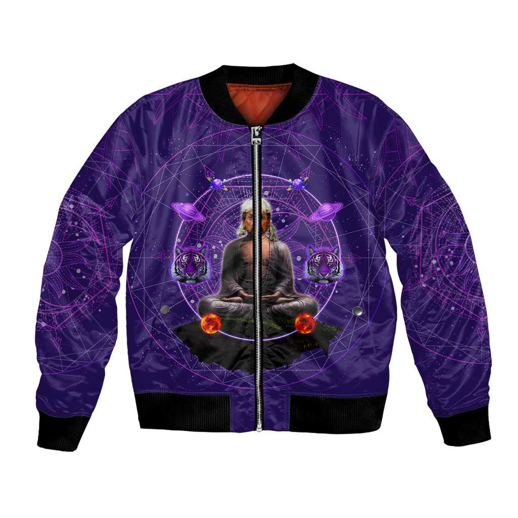 Tiger King Trippy Joe Exotic Astral Meditation Bomber Jacket Trippy Style