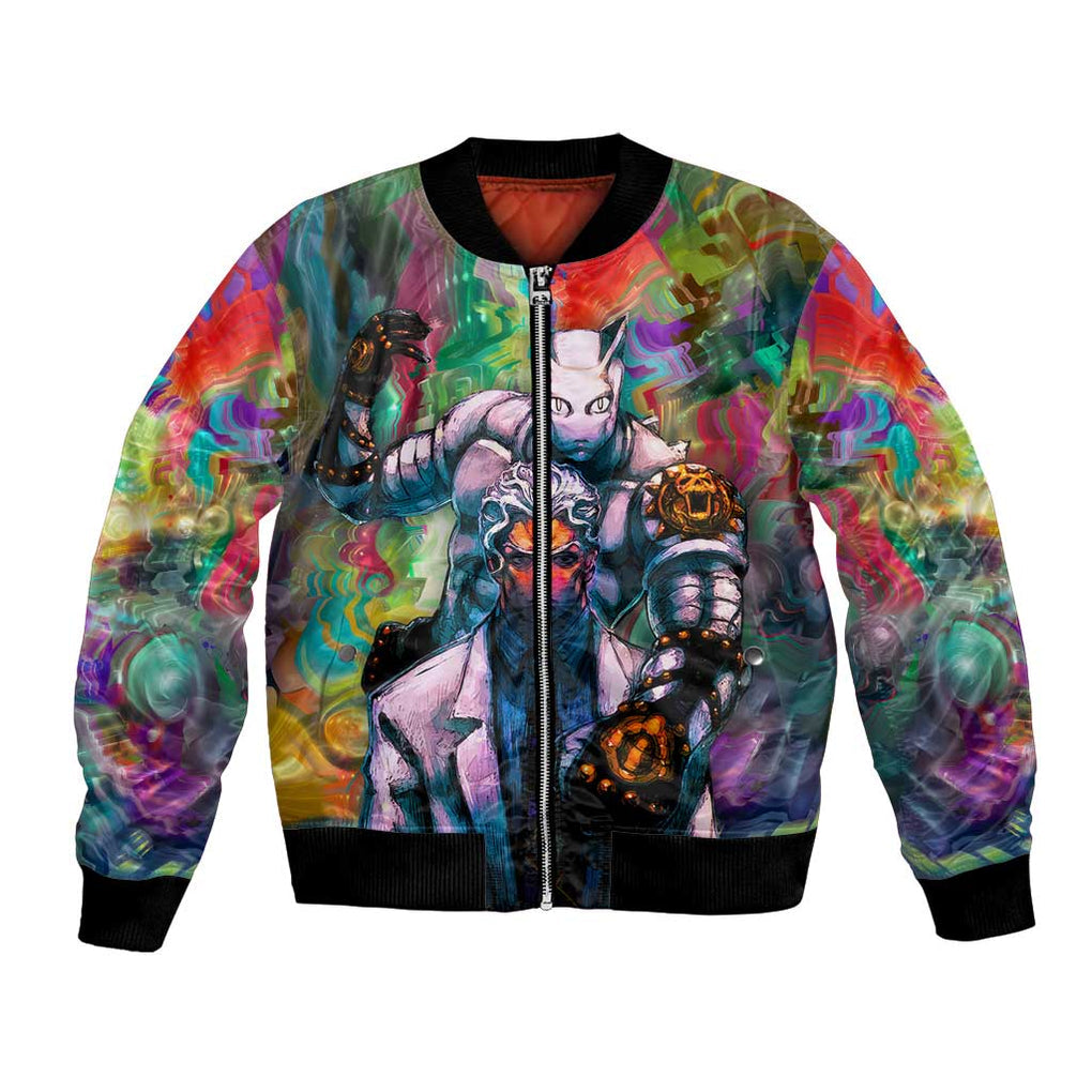 Trippy Yoshikage Kira Deadly Queen Jojo’s Bizarre Adventure Bomber Jacket Trippy Style