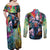 Trippy Yoshikage Kira Deadly Queen Jojo’s Bizarre Adventure Couples Matching Off Shoulder Maxi Dress and Long Sleeve Button Shirt Trippy Style