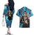 Trippy Risotto Nero Metallic Jojo’s Bizarre Adventure Couples Matching Off The Shoulder Long Sleeve Dress and Hawaiian Shirt Trippy Style