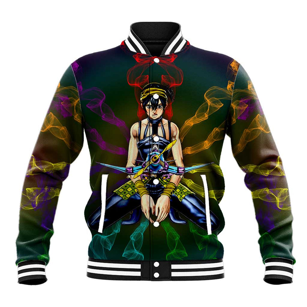 Trippy Narancia Lil Bomber Jojo’s Bizarre Adventure Baseball Jacket Trippy Style