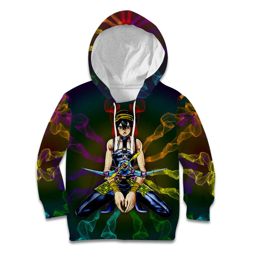 Trippy Narancia Lil Bomber Jojo’s Bizarre Adventure Kid Hoodie Trippy Style