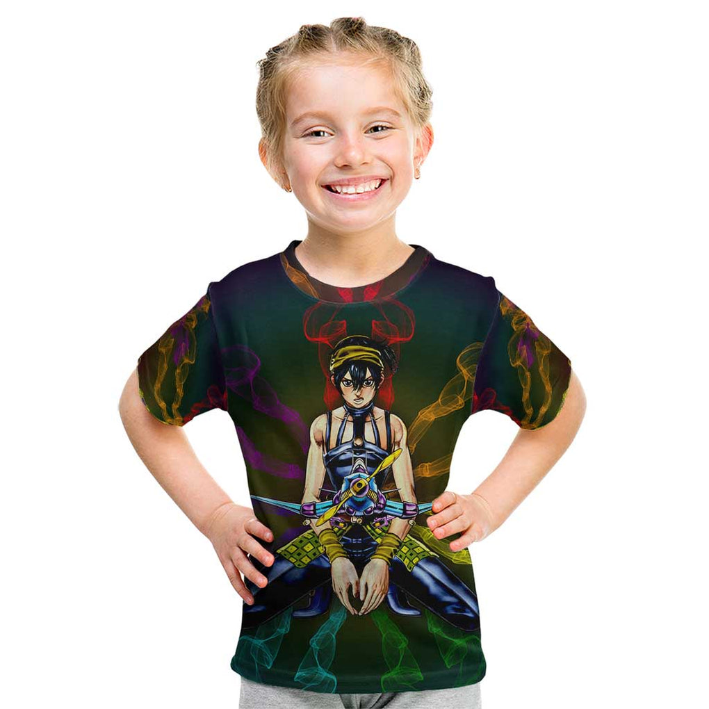 Trippy Narancia Lil Bomber Jojo’s Bizarre Adventure Kid T Shirt Trippy Style