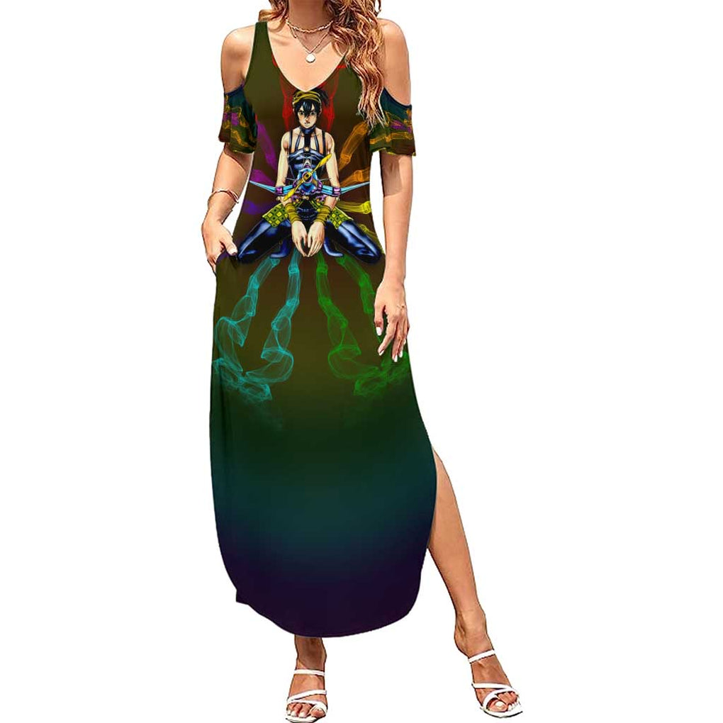 Trippy Narancia Lil Bomber Jojo’s Bizarre Adventure Summer Maxi Dress Trippy Style