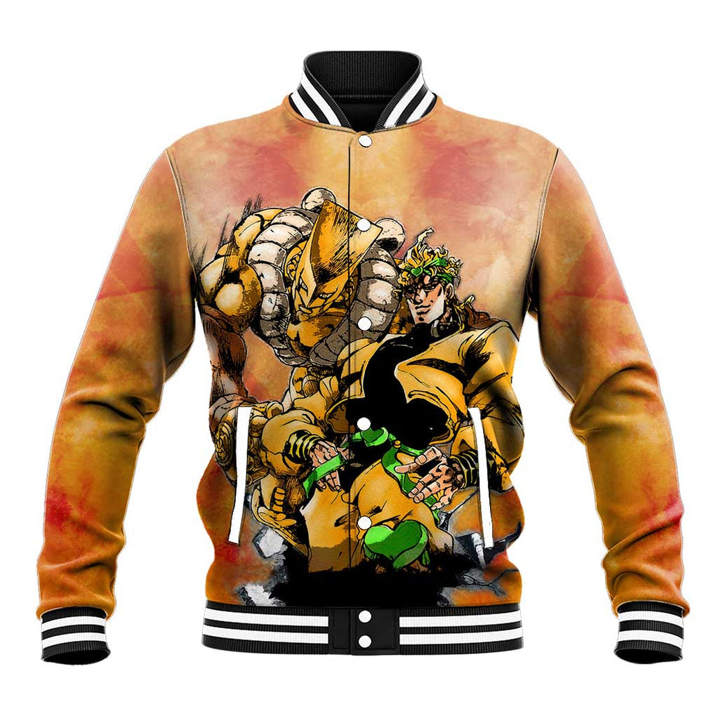 Trippy Dio V1 Jojo’s Bizarre Adventure Baseball Jacket Trippy Style