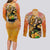 Trippy Dio V1 Jojo’s Bizarre Adventure Couples Matching Long Sleeve Bodycon Dress and Long Sleeve Button Shirt Trippy Style