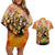 Trippy Dio V1 Jojo’s Bizarre Adventure Couples Matching Off Shoulder Short Dress and Hawaiian Shirt Trippy Style