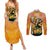 Trippy Dio V1 Jojo’s Bizarre Adventure Couples Matching Summer Maxi Dress and Long Sleeve Button Shirt Trippy Style