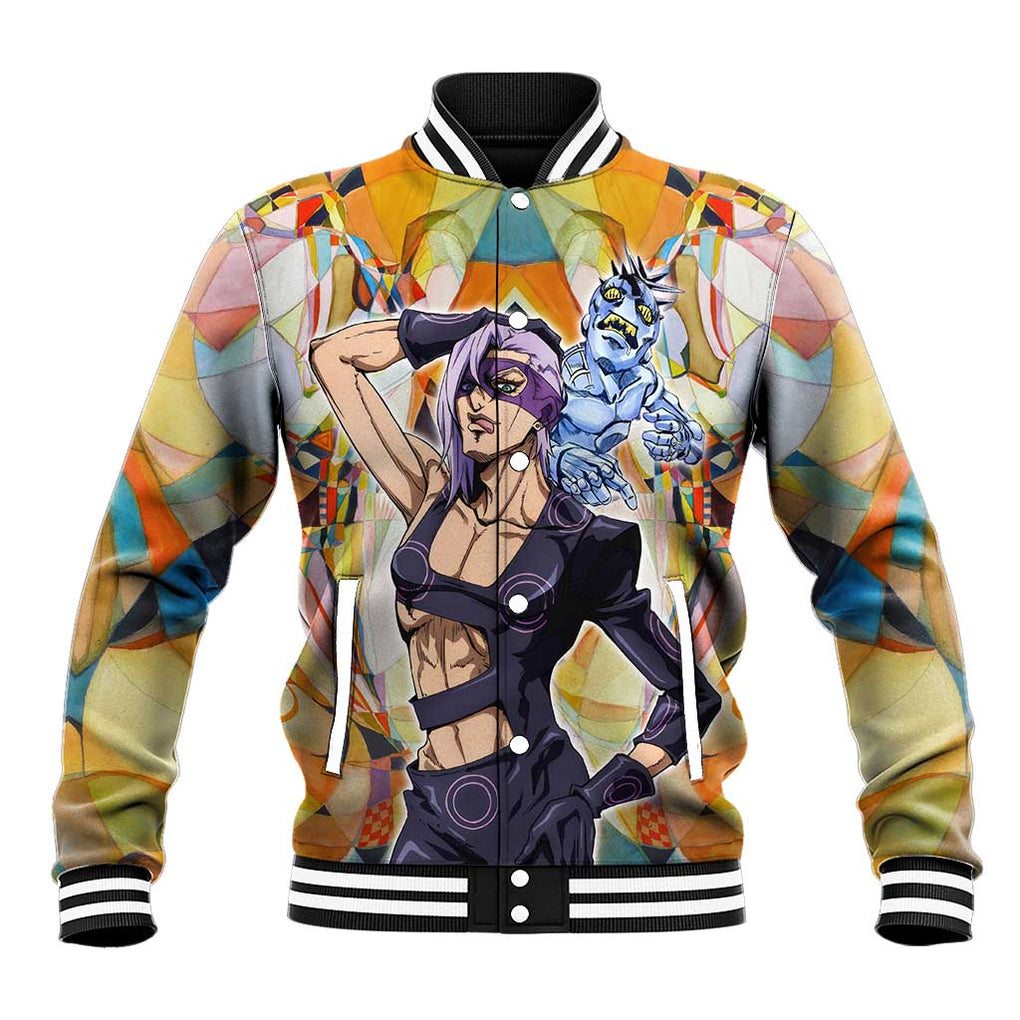 Trippy Melone Babyhead Jojo’s Bizarre Adventure Baseball Jacket Trippy Style