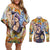 Trippy Melone Babyhead Jojo’s Bizarre Adventure Couples Matching Off Shoulder Short Dress and Long Sleeve Button Shirt Trippy Style