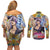 Trippy Melone Babyhead Jojo’s Bizarre Adventure Couples Matching Off Shoulder Short Dress and Long Sleeve Button Shirt Trippy Style