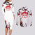 Charlotte Katakuri - Japan Style One Piece Anime Couples Matching Long Sleeve Bodycon Dress and Long Sleeve Button Shirt