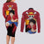 Monkey D Luffy - One Piece Anime Couples Matching Long Sleeve Bodycon Dress and Long Sleeve Button Shirt