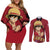 Monkey D Luffy - One Piece Anime Couples Matching Off Shoulder Short Dress and Long Sleeve Button Shirt