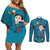 Pan Hoodie Super - Dragon Ball Couples Matching Off Shoulder Short Dress and Long Sleeve Button Shirt