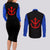 Vegeta Blue - Anime Manga Couples Matching Long Sleeve Bodycon Dress and Long Sleeve Button Shirt