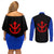 Vegeta Blue - Anime Manga Couples Matching Off Shoulder Short Dress and Long Sleeve Button Shirt