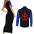 Vegeta Blue - Anime Manga Couples Matching Short Sleeve Bodycon Dress and Long Sleeve Button Shirt