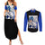 Vegeta Blue - Anime Manga Couples Matching Summer Maxi Dress and Long Sleeve Button Shirt