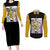 Golden Frieza - Anime Manga Couples Matching Long Sleeve Bodycon Dress and Long Sleeve Button Shirt