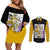 Golden Frieza - Anime Manga Couples Matching Off Shoulder Short Dress and Long Sleeve Button Shirt