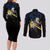 Sabertooth Sting Eucliffe Couples Matching Long Sleeve Bodycon Dress and Long Sleeve Button Shirt